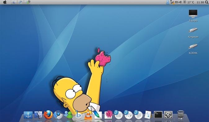 Captura de pantalla de algún Viernes de escritorio