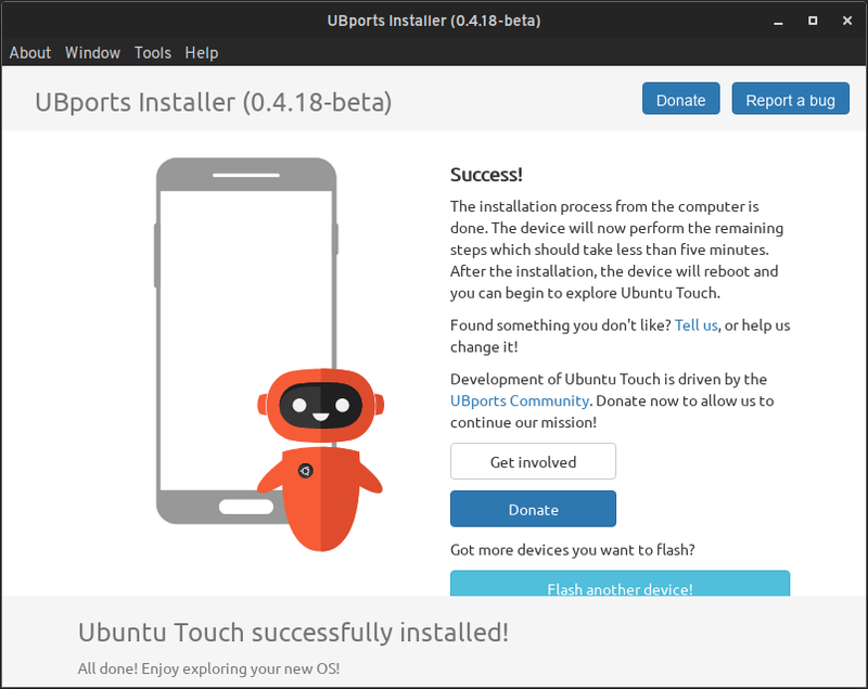 Instalación de UBports